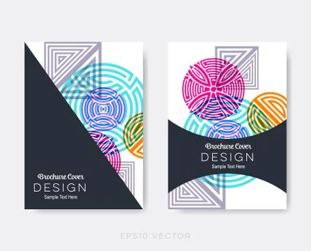 Creative modern brochure design templates Stock-Illustration