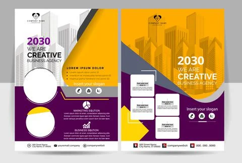 Creative modern business flyer.  A4 minimal  flyer, Business Brochure template. Stock Illustration