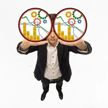 Creative modern conceptual design. Analytics and strategy development Stock Photos