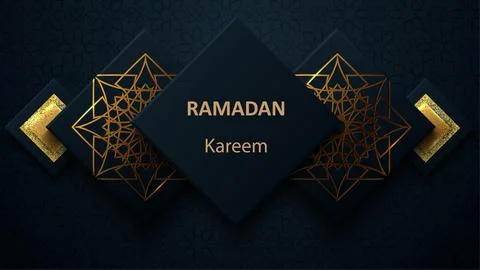 Creative modern design with geometric arabic gold pattern on textured background Stock Illustration