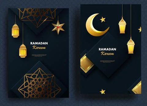 Creative modern design with geometric arabic gold pattern on textured background Stock Illustration