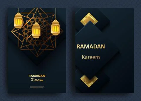 Creative modern design with geometric arabic gold pattern on textured background Stock Illustration