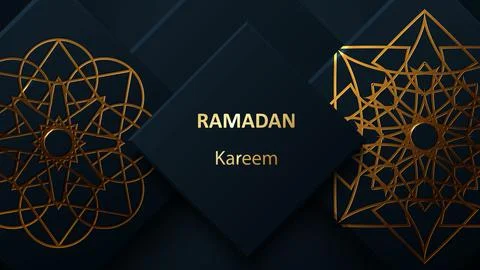 Creative modern design with geometric arabic gold pattern on textured background Illustrazione stock