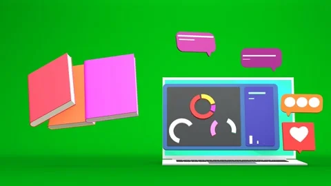 Creative modern design suitable for internet services, social apps, online learn Stock Footage 201268394