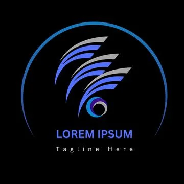 Creative modern eagle eye logo for company, technology, shape,  colorful Stock Illustration