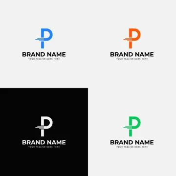 Creative modern Initial P letter logo design vector template. Professional tr Stock Illustration
