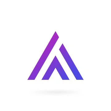 Creative Modern A Letter Logo Design Icon Vector Template Stock Illustration