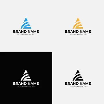 Creative Modern Line A Letter Logo Design with Modern Trendy Typography. Mini Stock Illustration