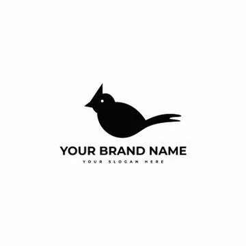 Creative modern minimal bird logo hipster vintage retro vector design concept Stock Illustration