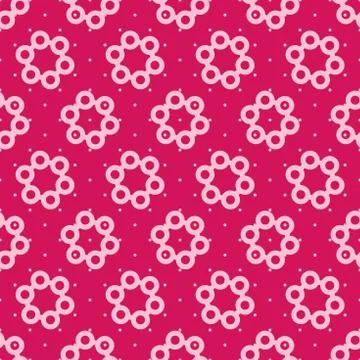 Creative modern star circle polka dot repeat pattern background. イラスト素材