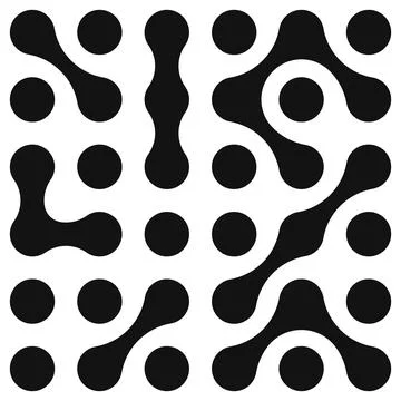 Creative modern structure of dots and links forming molecular and futuristic  Ilustración de archivo