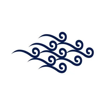 Creative modern water wave logo design vector symbol and icon illustration Stock Illustration