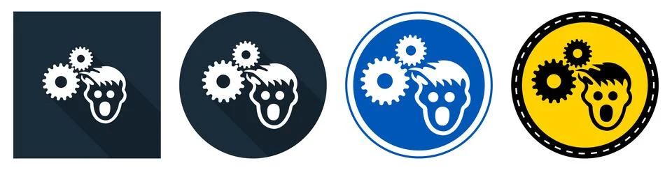 Creative Monkey Icon with Gears for Innovative Conceptual Designs Illustrazione stock