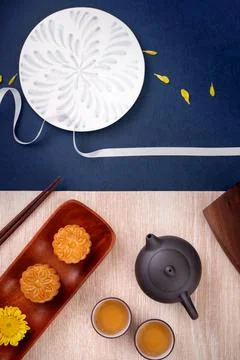 Creative Moon cake Mooncake design inspiration, enjoy the moon in Mid-Autumn  Stock Photos