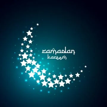 Creative moon design create with stars Stock Illustration