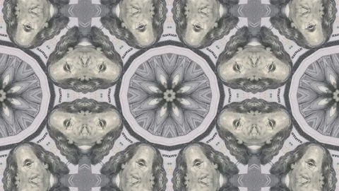 Creative motion graphic seamless loop with US Dollar money bill mosaic Stock Footage 153386142