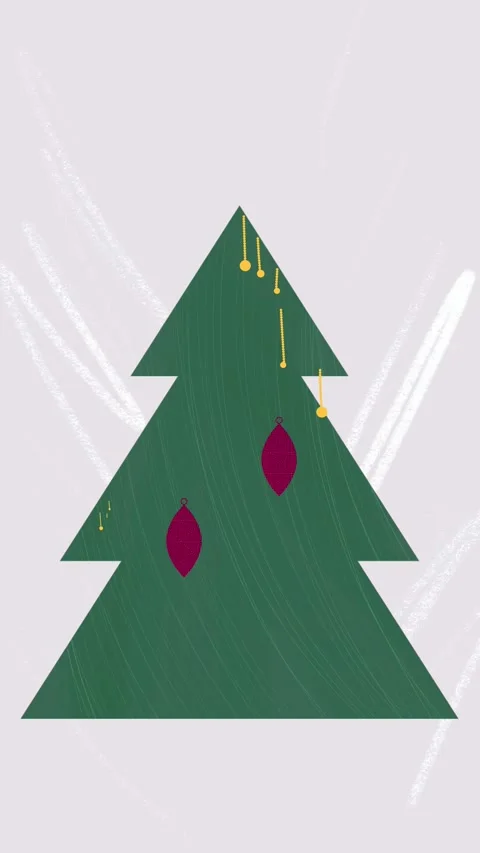 Creative motion trend collage video of hands decorate new year eve tree Video stock 302989601
