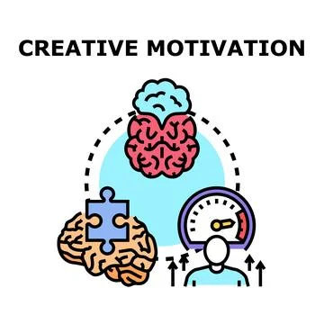 Creative motivation mind developing new brilliant ideas Stock Illustration