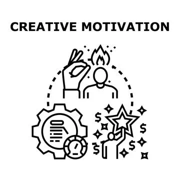 Creative motivation process leading to business success イラスト素材