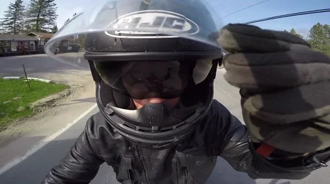 Creative motorcycle go pro mount Stock Footage 63071931