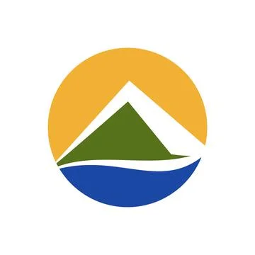 Creative Mountain Icon Simple Design Stock Illustration