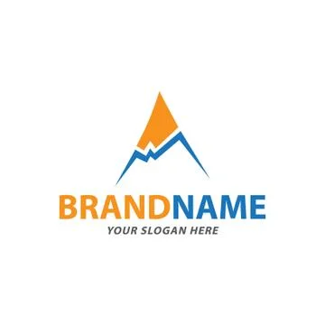 Creative mountain logo design Illustrazione stock