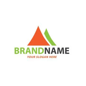 Creative mountain logo design Stock Illustration