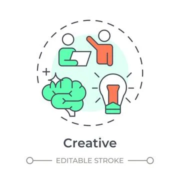 Creative multi color concept icon Stock Illustration