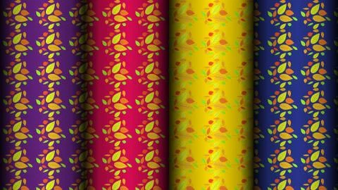 A creative multi-colored pattern consisting of colored leaves. EPS 10. Stock Illustration