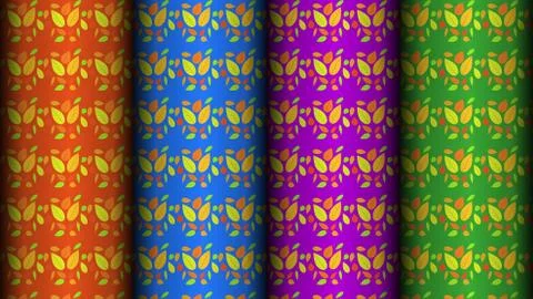 A creative multi-colored pattern consisting of colored leaves. EPS 10. Stock Illustration