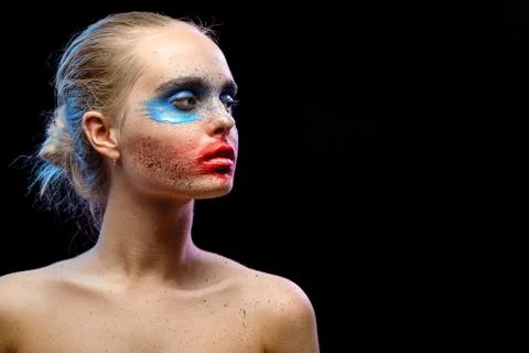 Creative multicolored makeup Foto stock