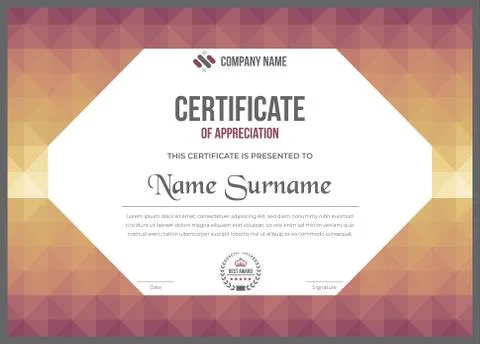Creative multipurpose award professional eps certificate template design Illustrazione stock