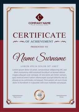 Creative multipurpose certificate template design for every sectors Stock Illustration
