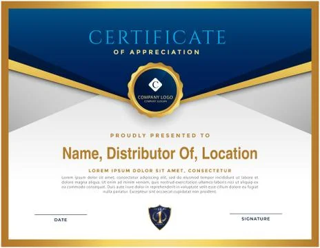 Creative multipurpose new certificate design for every sectors Stock Illustration