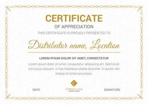 Creative multipurpose new certificate design for every sectors Stock Illustration
