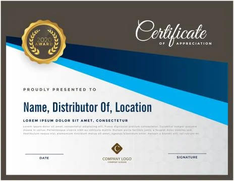 Creative multipurpose new trendy certificate design for every sectors Illustrazione stock