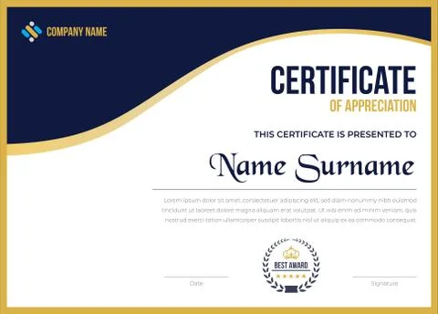 Creative multipurpose professional abstract eps certificate design Stock Illustration