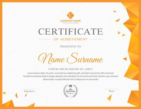 Creative multipurpose professional award certificate template design Illustrazione stock