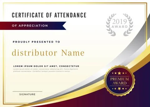 Creative multipurpose professional elegant certificate template design Stock Illustration
