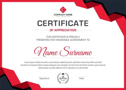 Creative multipurpose professional eps certificate design for all types company Illustrazione stock