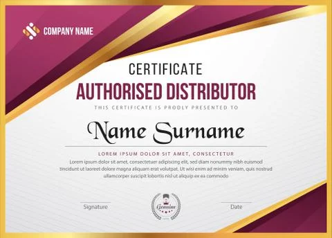 Creative multipurpose professional honor eps certificate template design Stock Illustration