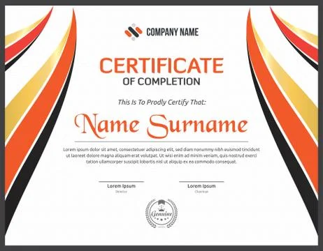 Creative multipurpose vector eps certificate template design Stock Illustration
