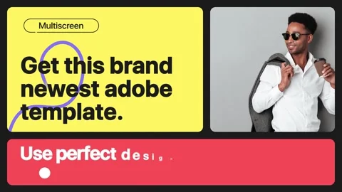 Creative multiscreen opener After Effects stock