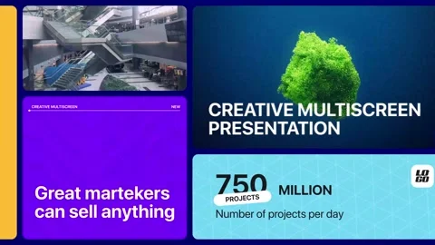 Creative Multiscreen Slideshow 스톡 After Effects