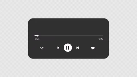 Creative music player template animation interface design. Stock Footage 289593024