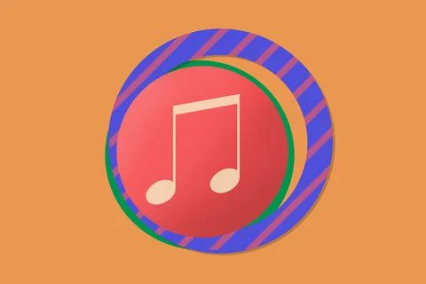 Creative music sign. music note icon. Stock Illustration