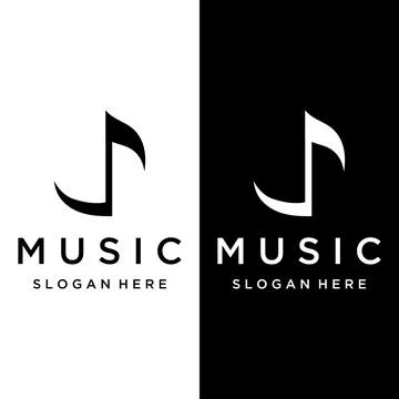 Creative musical note logo template abstract design for vocal , music , cou.. 스톡 일러스트