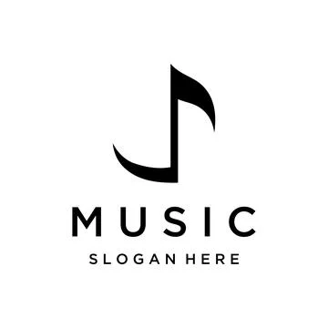Creative musical note logo template abstract design for vocal , music , cou.. 스톡 일러스트