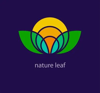 Creative natural leaf logo. Stock Illustration