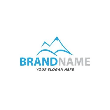 Creative natural mountain logo design vector Stock Illustration